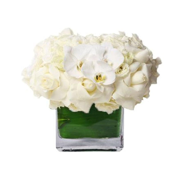 White Roses and Orchids